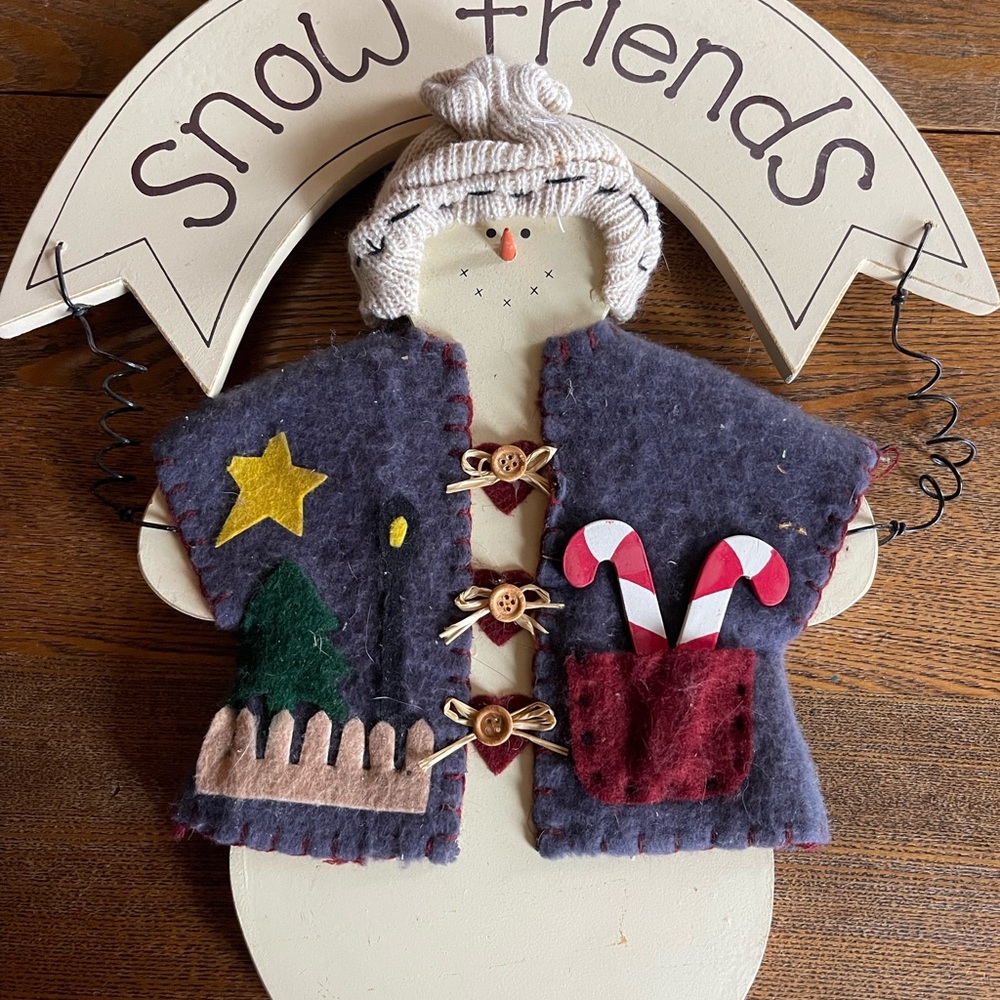 Festive Snowman Wall or Door Hanging Decor